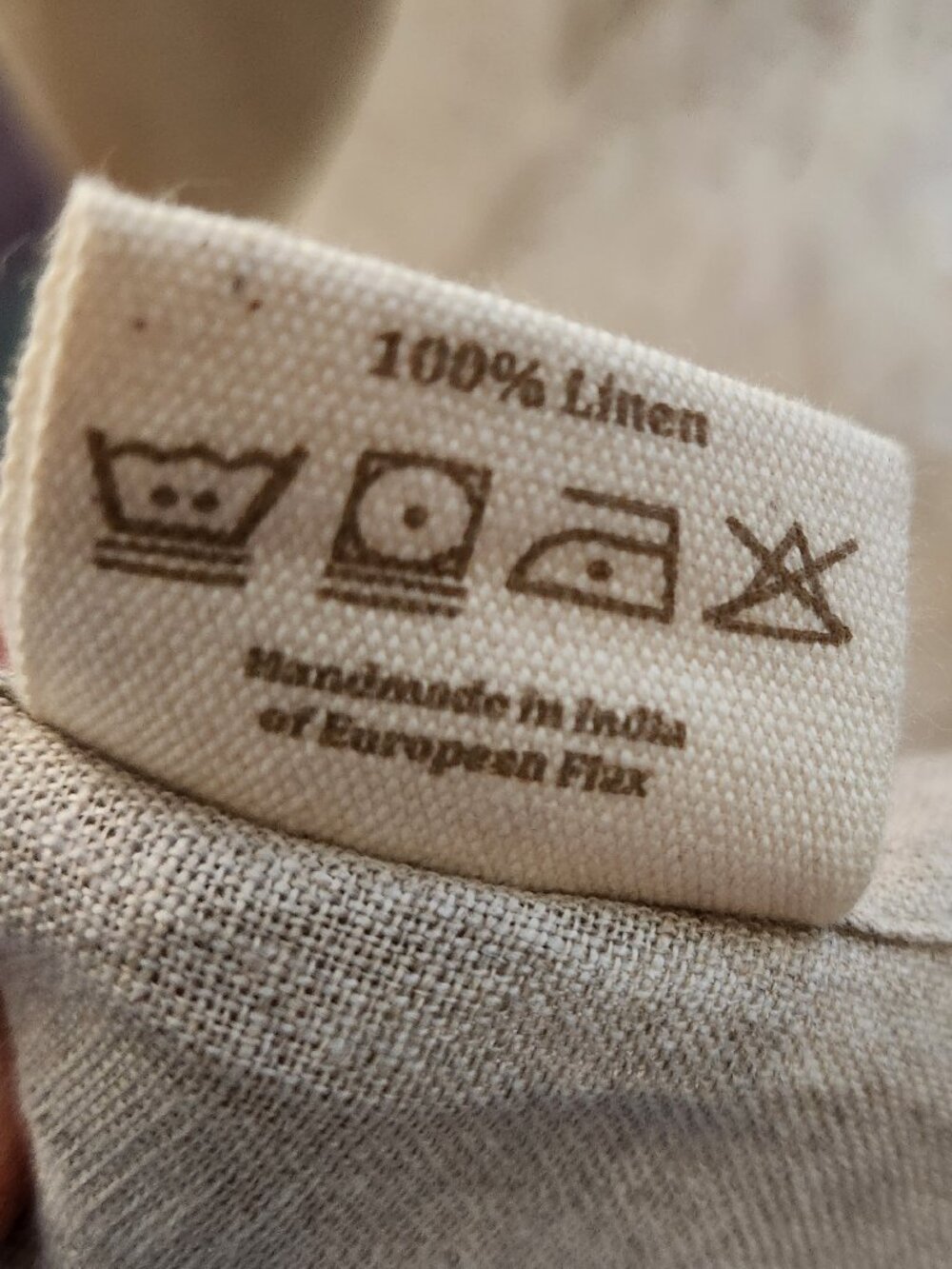 Vikolino Linen Cross Back Pinafore Apron - Picture 3 of 7
